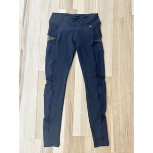 Popular Basics Mesh Inset Performance Leggings S Black